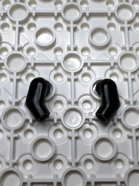 LEGO 981 & 982 Black Minifigure Replacement Arms x2 - 1 Pair Left Right