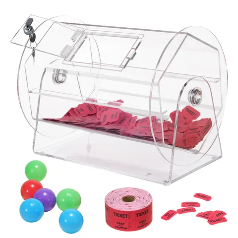 Lot Drum Lucky Child 5000 Lots or 200 Raffle Balls Capacity, Prof...