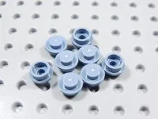 LEGO Lot of 8 Sand Blue 1x1 Round Plates BE