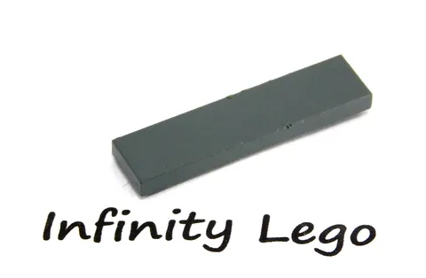 30 LEGO Dark Bluish Grey Tiles 1 x 4 Smooth Finishing (2431) - 30 Pieces