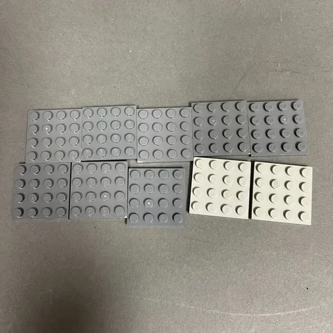 Lego 3031 Baseplates 4 x 4 Light Dark Gray Replacement Parts Pieces Lot of 10