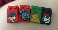 LEGO 1999 McDonalds Character Pattern 3x2 Slopes ( 4 Pieces )