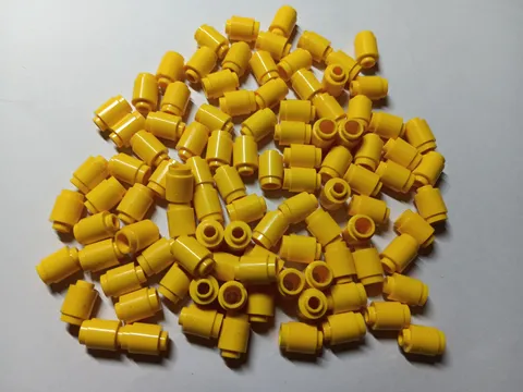 LEGO BULK LOT OF 100 YELLOW 1X1 ROUND BRICKS #3062B