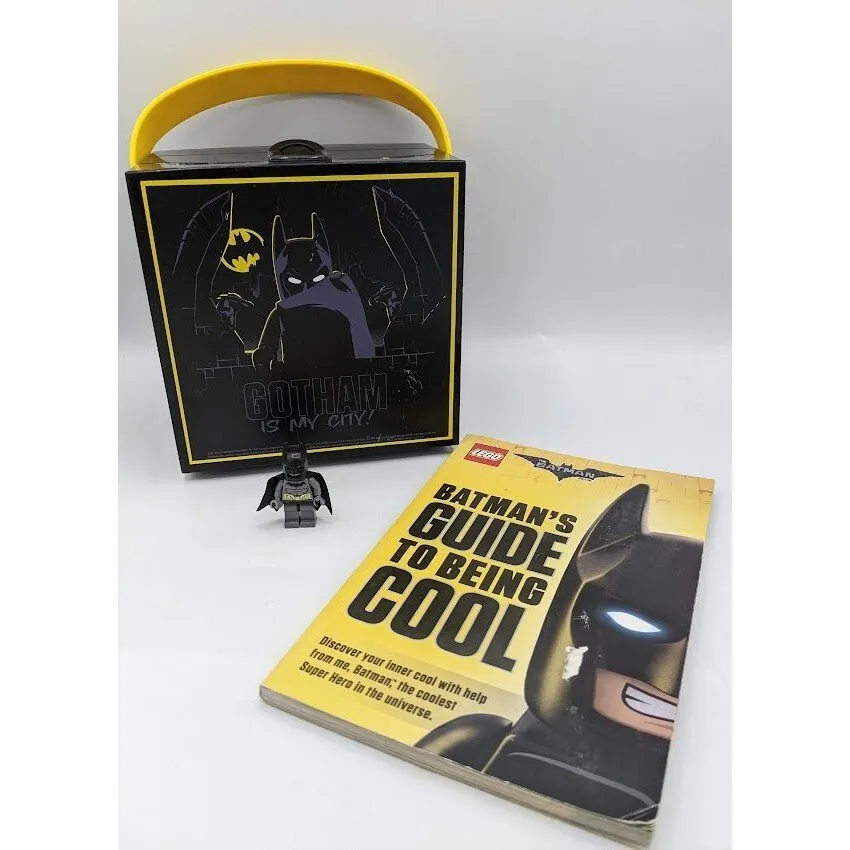LEGO Batman Movie Lot Storage Case Yellow Handle Black Minifigure sh089 Book
