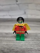 LEGO Robin Minifigure sh0112a Very Short Yellow Cape Batman DC Super Heroes
