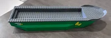 LEGO Boat, Hull Unitary 51 x12x6  Dark Bluish Gray Top, Farm Line Pattern 4645