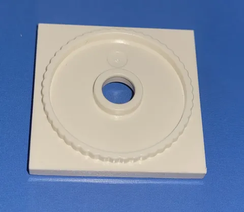 LEGO Part 61485 WHITE turntable 4x4 Square Base, Locking ⛭ 1pc