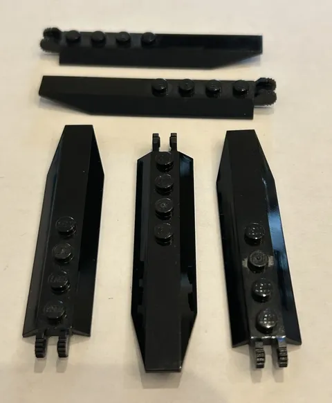Lego 30407 14137 1x8 hinge plate black X5
