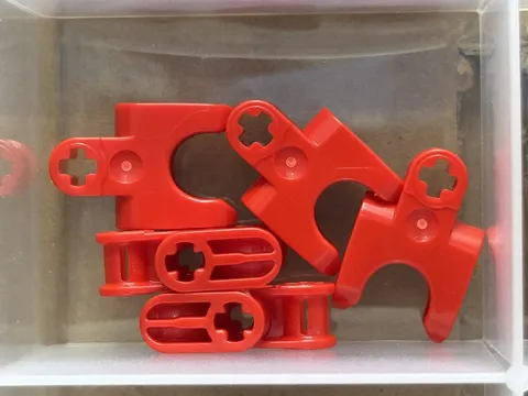 LEGO Parts - Red Technic, Axle 2 x 3 Ball Joint Socket - No 67695 - QTY 5