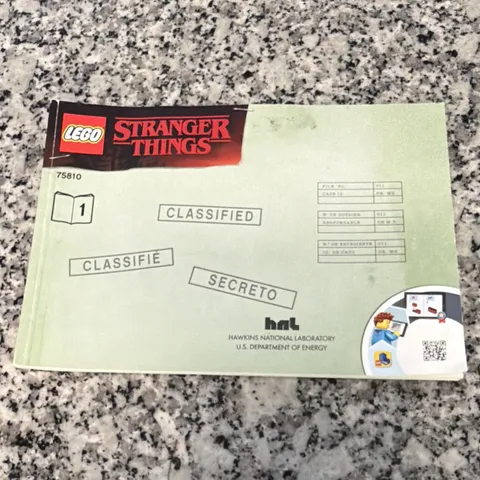 LEGO Stranger Things 75810 The Upside Down Illustrated Booklet. ONLY BOOK 1