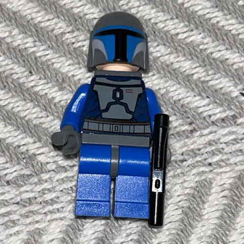 Lego Star Wars Mandalorian Death Watch Warrior Minifigure Blue Gun Jetpack