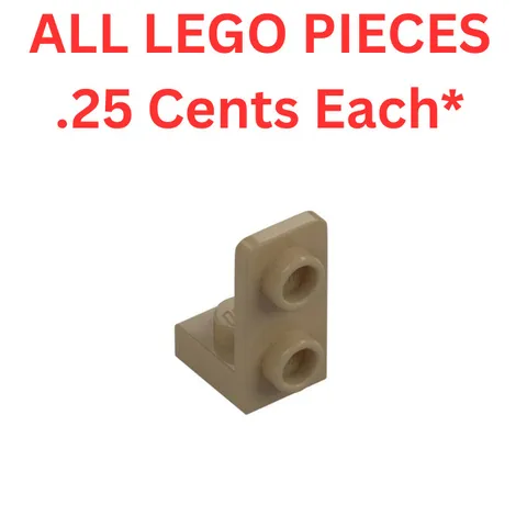LEGO Bracket 1x1 with 1x2 Plate Up Dark Tan 73825 - Genuine LEGO Parts Pieces