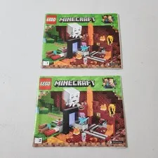 LEGO MINECRAFT 21143 The Nether Portal Instruction Manuals 1 & 2 Only