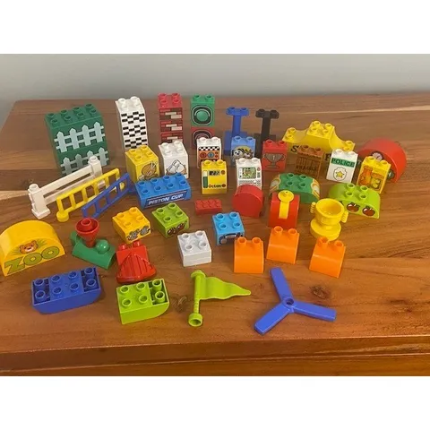 LEGO Duplo Specialty Pieces Lot of 50 Zoo Tiger Piston Cup Octan Racing Trophy