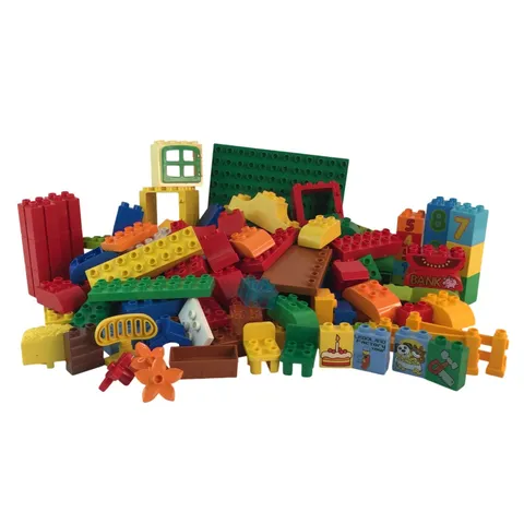 Lego Duplo Building Blocks Lot 170+ Pcs Base Plate Numbers Flowers Some Vintage