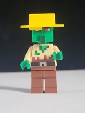 LEGO Minecraft Zombie Villager w/ Hat. From Set 21190