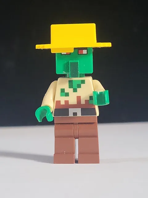 LEGO Minecraft Zombie Villager w/ Hat. From Set 21190