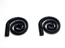 Lego - Minifigure Utensil - Lot of 2 - Black, Curled Whip