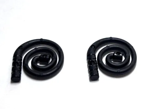 Lego - Minifigure Utensil - Lot of 2 - Black, Curled Whip
