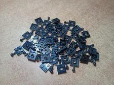 LEGO BULK LOT OF 46 BLACK TOWBALL 2X2 PLATE WITH  HOLE #15456