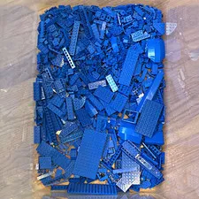 2.5lbs of LEGO Blue Mixed Bulk Lot Bricks Plates Pieces Parts Loose Assortment