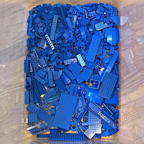 2.5lbs of LEGO Blue Mixed Bulk Lot Bricks Plates Pieces Parts Loose Assortment