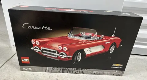 LEGO Icons Chevrolet Corvette 10321 Complete Set 1210 Pieces Ages 18+