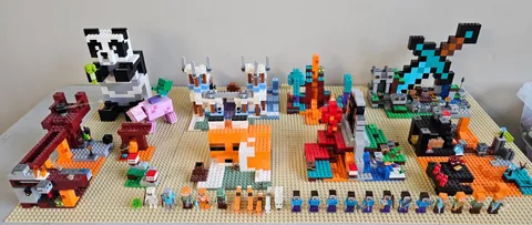 LEGO Minecraft Set Lot 21245, 21186, 21168, 21244, 21154, 21178, 21172, 21185