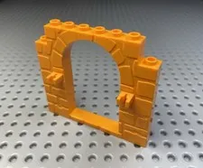LEGO Vintage Piece 40242 Door Frame 1 x 8 x 6 Arched Clips Stone Medium Orange