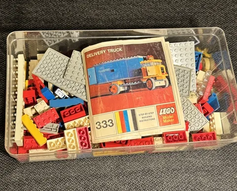 Vintage 1960s LEGO 333 Delivery Truck Complete 68pc Set Instructions No Box
