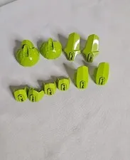 10x LEGO Hero Factory Lime Gren Armor Lot: Size 3, Size 5, Shoulder, Rounded