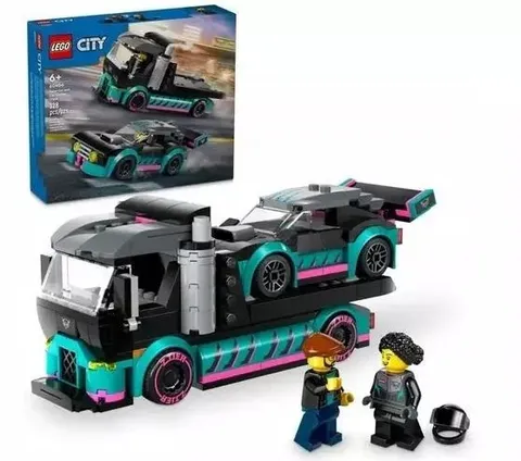 LEGO City Samochód wyścigowy i laweta 60406 (4 sztuki) LEGO