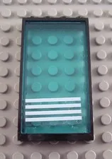 LEGO Black 1x4x6 Window Translucent Light Blue Glass