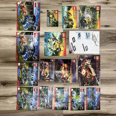 LEGO DINO ATTACK JURASSIC WORLD INSTRUCTION MANUAL LOT RETIRED VINTAGE 16 Total