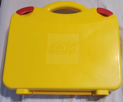 LEGO Yellow Hard Plastic Carrying Case Storage Box with Handle And Snap Closure
