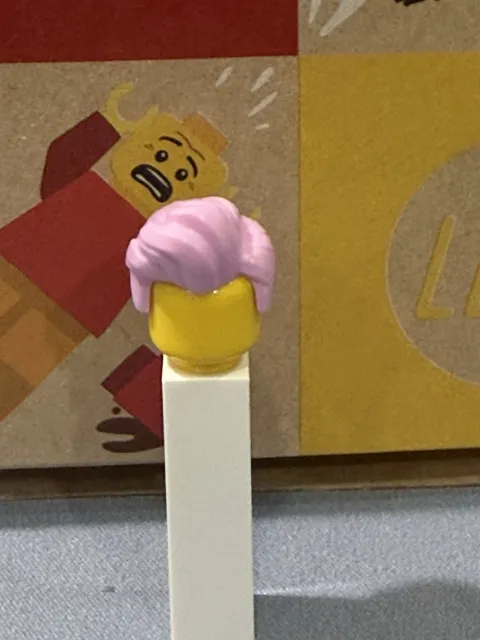 Lego Minifigure Hair Bright Pink inifigure, Male Pompadour Q36