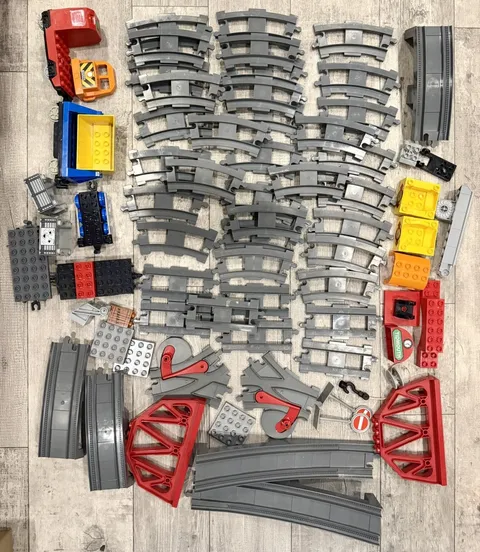 HUGE LEGO DUPLO Thomas Train & Friends Extra Parts,  Piece Cars Track 70+ Pieces