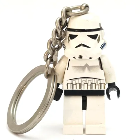 Lego Stormtrooper Minifigure Keychain 850355a 2002 LFL Lego Group on Back
