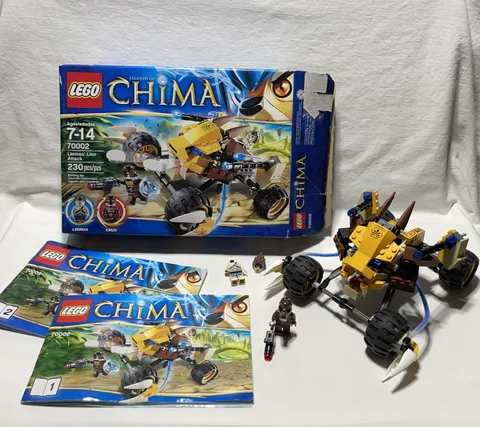 LEGO LEGENDS OF CHIMA: Lennox' Lion Attack (70002) Incomplete Set FLAWS READ