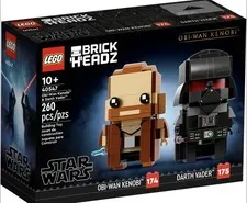 LEGO BRICKHEADZ: Obi-Wan Kenobi & Darth Vader (40547) Brand 🔥 New Sealed 🔥