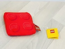 Lego Reusable Tote Bag 852858 Red Lego Brick Pattern Zippered Pouch New with Tag