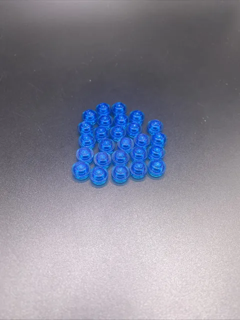 LEGO PLATE, ROUND 1 X 1 PART 4073 TRANS DARK BLUE