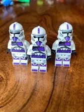 3x LEGO Star Wars 187th Clone Trooper Minifigure - Lot Of 3. One has a Crack.
