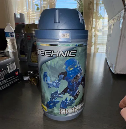 LEGO Technic Bionicle Storage Container w/ Lid 35pc Blue/Gray 7+ MPN 3821