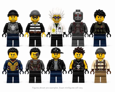 LEGO Bad Guys Lot of 10 Random Villain Minifigures City Criminals Pack