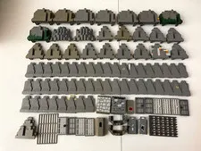 LEGO Dark Gray Castle Lot - Mountain MOC Parts Pieces Old BURP LURP Rock Job