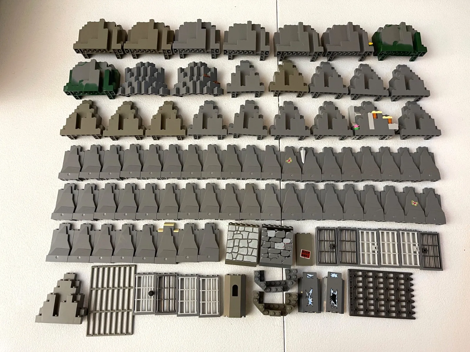LEGO Dark Gray Castle Lot - Mountain MOC Parts Pieces Old BURP LURP Rock Job