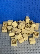 LEGO Tan 2x2 Brick Pieces Bulk Lot - 30 Pieces Plastic Parts Polybag