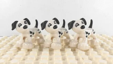 Lego Duplo Figure Dalmatian White Spotted Dogs (3)
