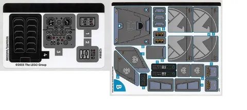 LEGO STICKER SHEET 1+2 76248 AVENGERS QUINJET from set New & Genuine